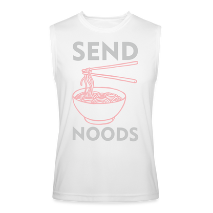 Send Noods Men’s Performance Sleeveless Shirt (Send Nudes) - white