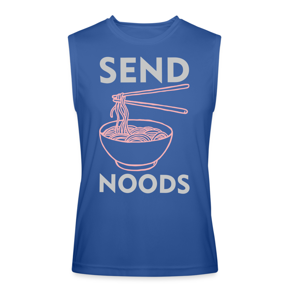 Send Noods Men’s Performance Sleeveless Shirt (Send Nudes) - royal blue