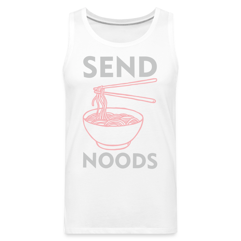 Send Noods Men’s Premium Tank Top (Send Nudes) - white