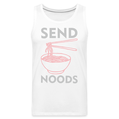 Send Noods Men’s Premium Tank Top (Send Nudes) - white
