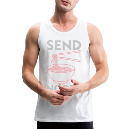 Send Noods Men’s Premium Tank Top (Send Nudes) - white