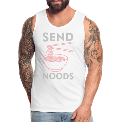 Send Noods Men’s Premium Tank Top (Send Nudes) - white