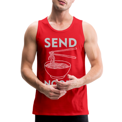 Send Noods Men’s Premium Tank Top (Send Nudes) - red