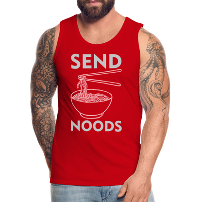 Send Noods Men’s Premium Tank Top (Send Nudes) - red