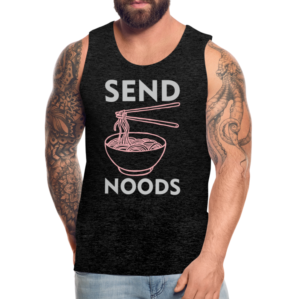 Send Noods Men’s Premium Tank Top (Send Nudes) - charcoal grey