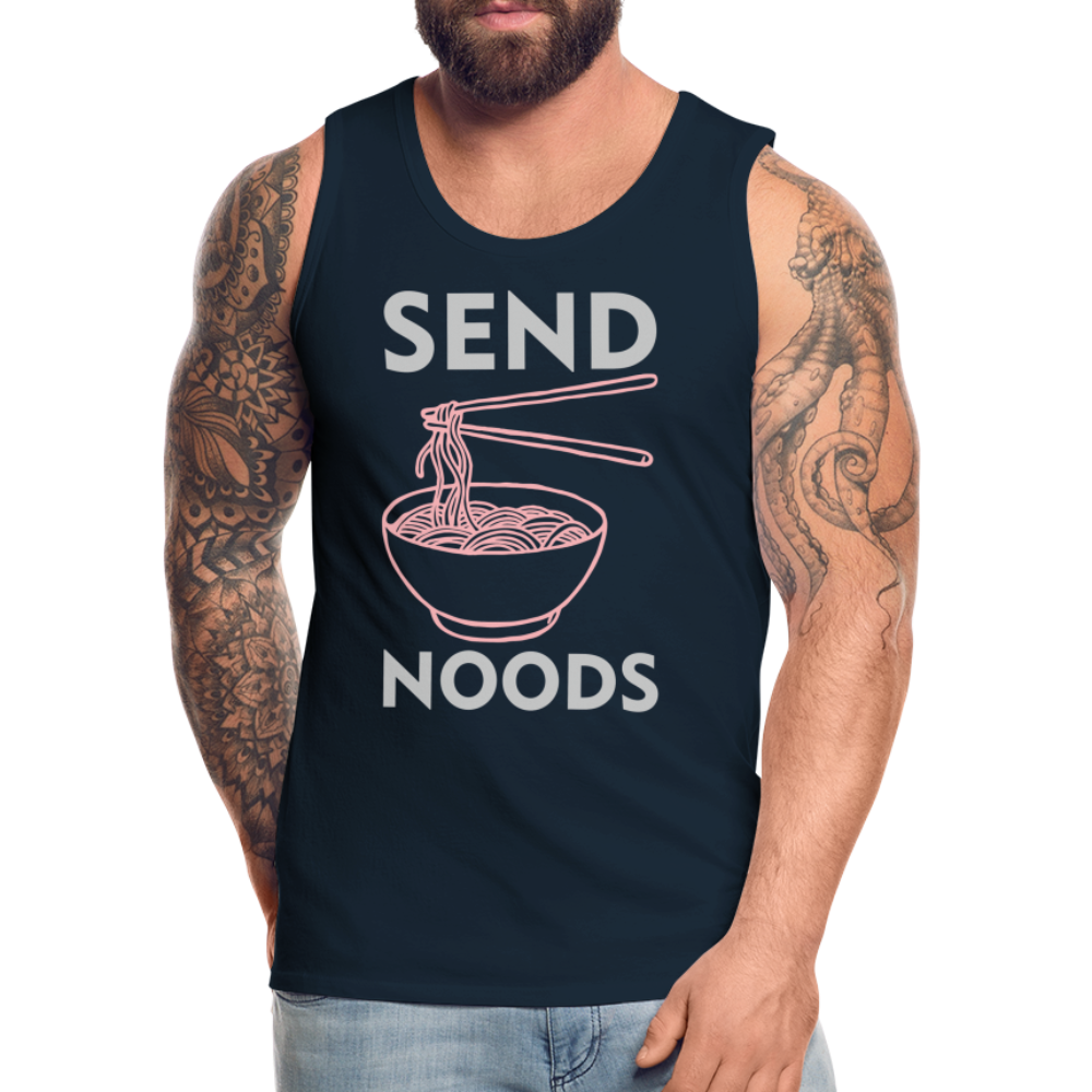 Send Noods Men’s Premium Tank Top (Send Nudes) - deep navy
