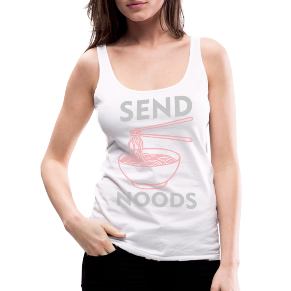 Send Noods Women’s Premium Tank Top (Send Nudes) - white