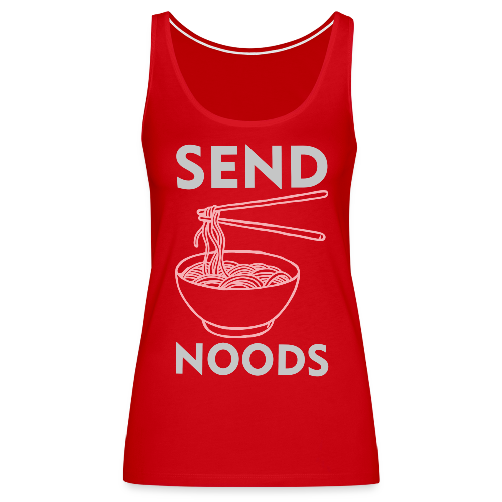 Send Noods Women’s Premium Tank Top (Send Nudes) - red