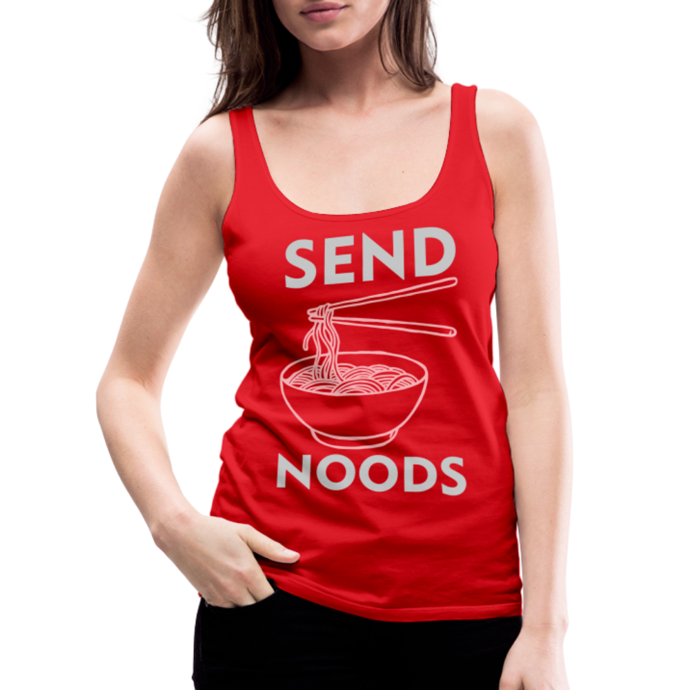 Send Noods Women’s Premium Tank Top (Send Nudes) - red