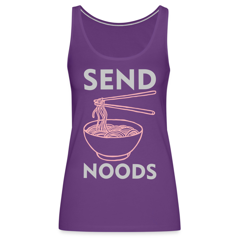 Send Noods Women’s Premium Tank Top (Send Nudes) - purple