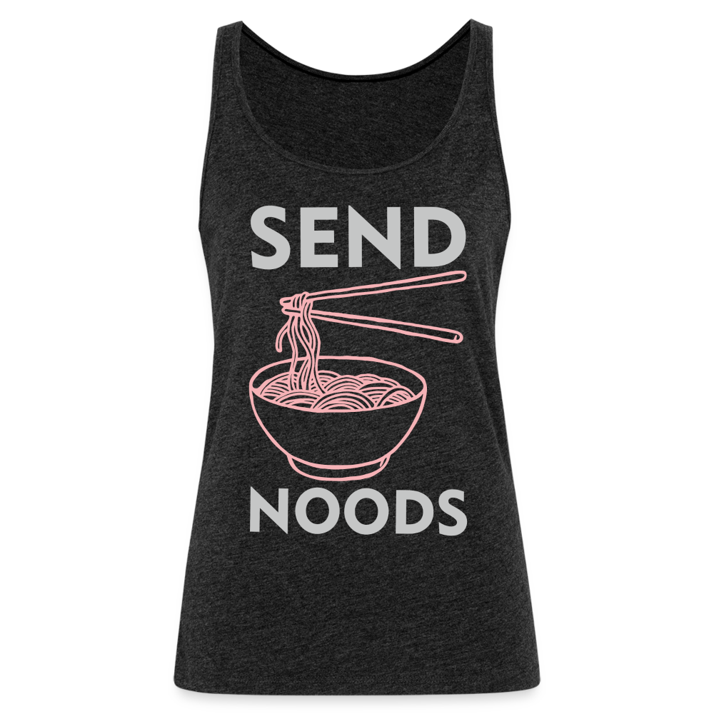 Send Noods Women’s Premium Tank Top (Send Nudes) - charcoal grey
