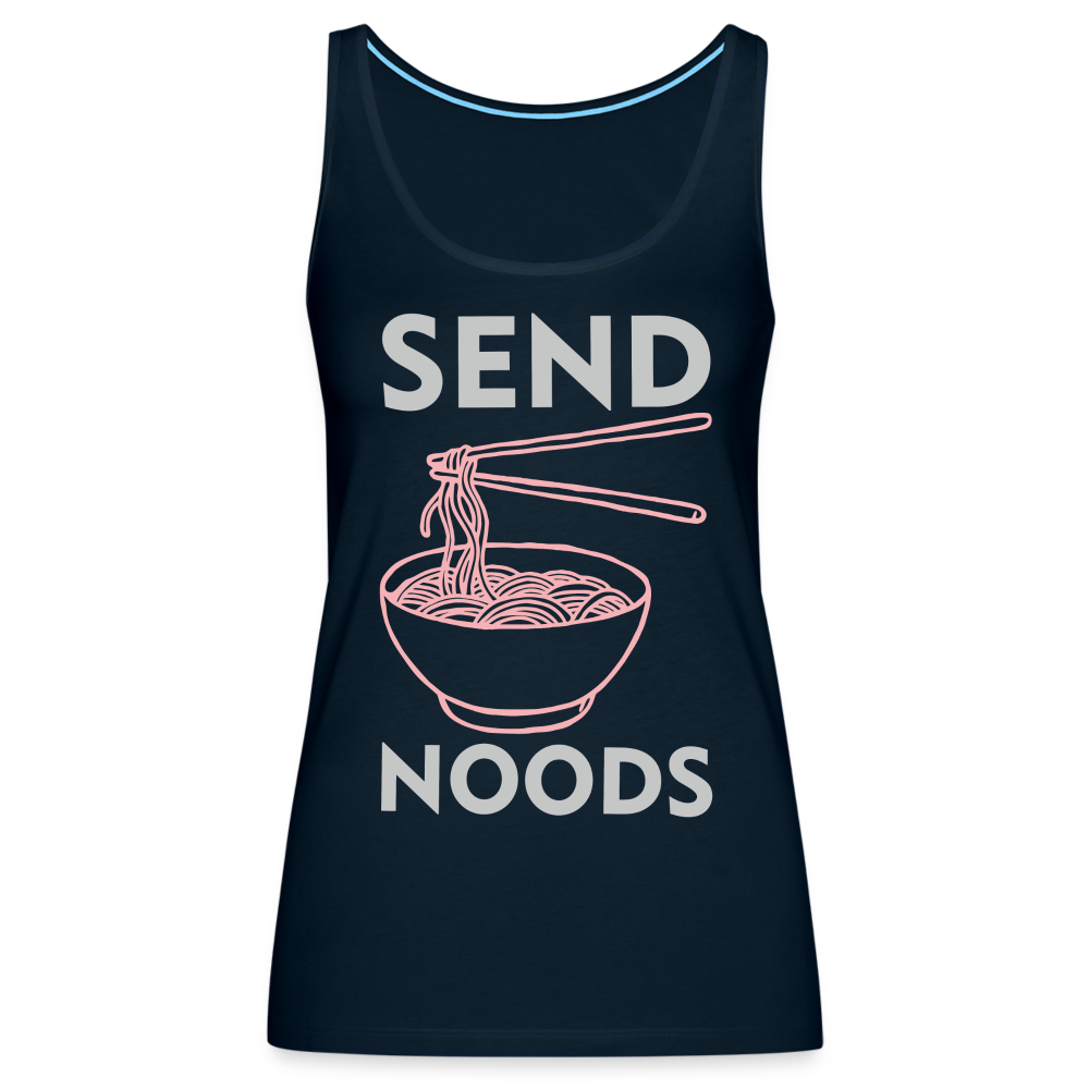 Send Noods Women’s Premium Tank Top (Send Nudes) - deep navy