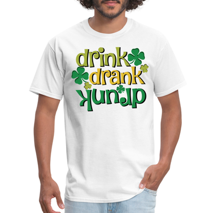 Drink Drank Drunk T-Shirt (St Patrick's) - white