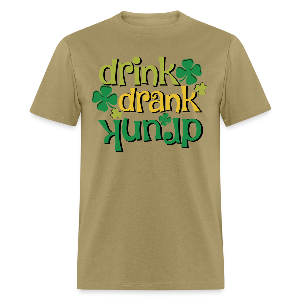 Drink Drank Drunk T-Shirt (St Patrick's) - khaki