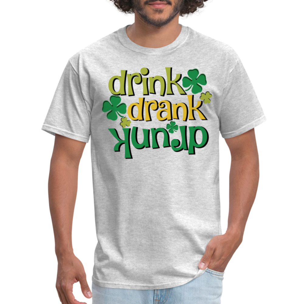 Drink Drank Drunk T-Shirt (St Patrick's) - heather gray