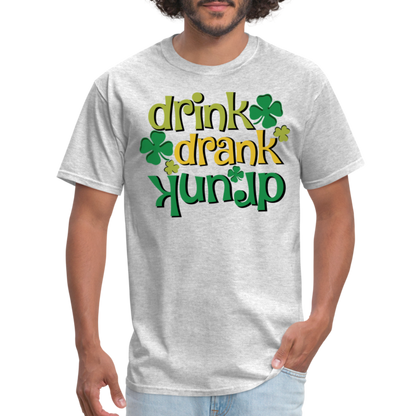 Drink Drank Drunk T-Shirt (St Patrick's) - heather gray