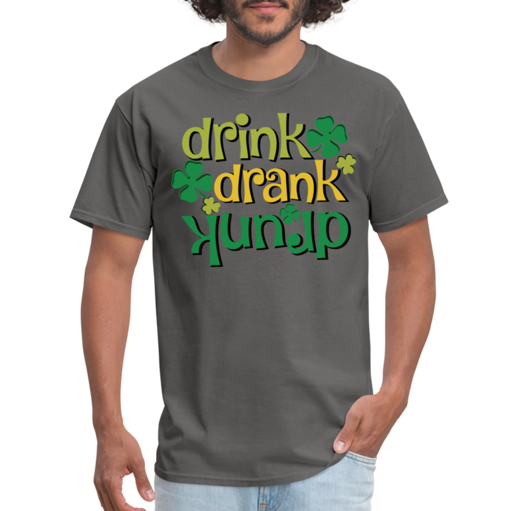 Drink Drank Drunk T-Shirt (St Patrick's) - charcoal