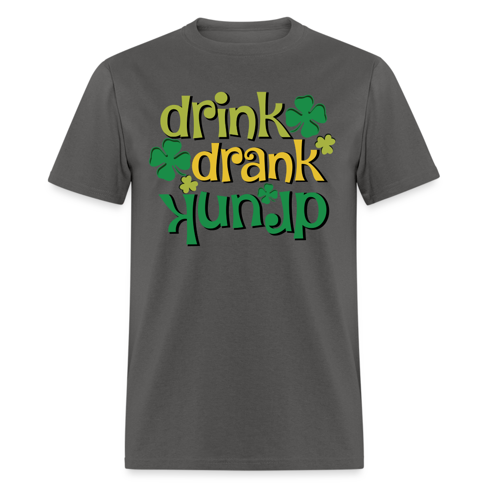 Drink Drank Drunk T-Shirt (St Patrick's) - charcoal