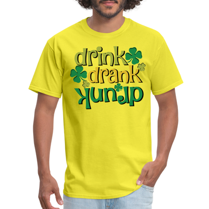 Drink Drank Drunk T-Shirt (St Patrick's) - yellow