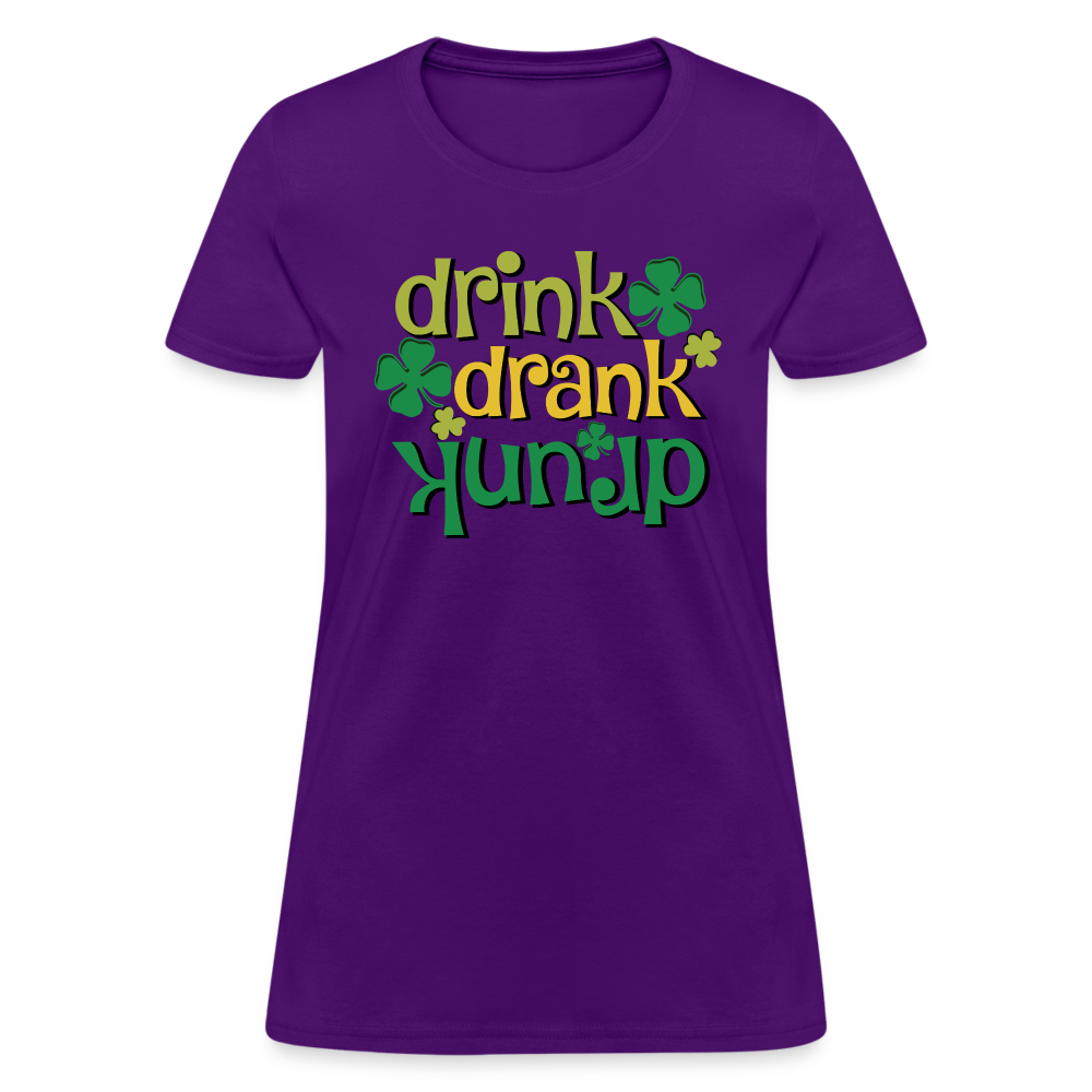 Drink Drank Drunk Women's T-Shirt (St Patrick's) - purple