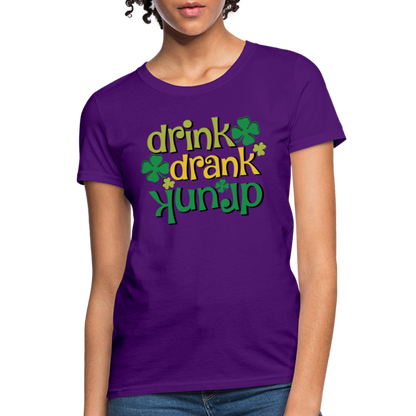 Drink Drank Drunk Women's T-Shirt (St Patrick's) - purple
