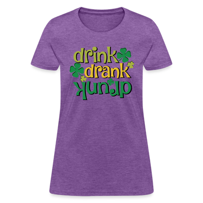 Drink Drank Drunk Women's T-Shirt (St Patrick's) - purple heather