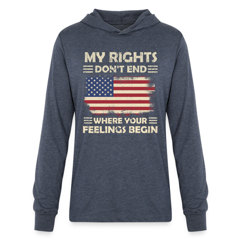 My Rights Don't End Where Your Feelings Begin Hoodie Shirt - heather navy