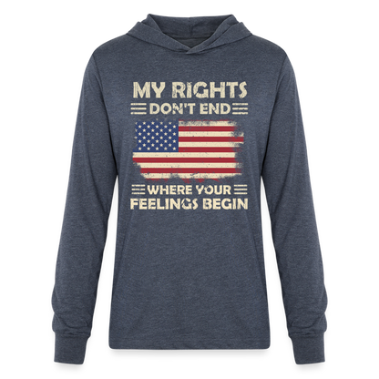 My Rights Don't End Where Your Feelings Begin Hoodie Shirt - heather navy