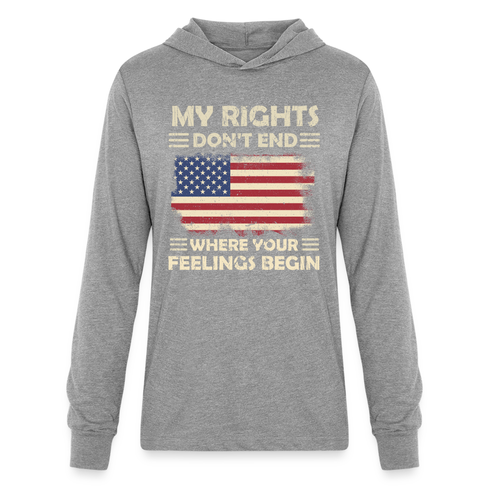 My Rights Don't End Where Your Feelings Begin Hoodie Shirt - heather grey