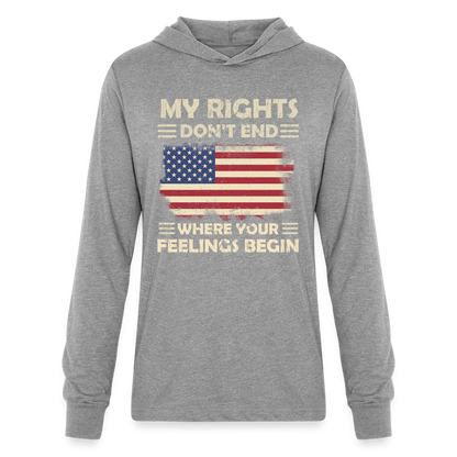 My Rights Don't End Where Your Feelings Begin Hoodie Shirt - heather grey