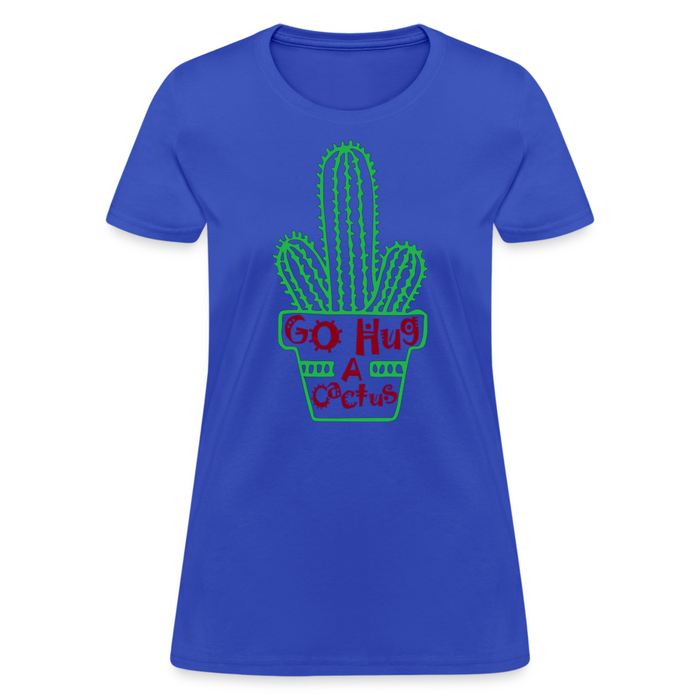 Go Hug A Cactus Women's T-Shirt - royal blue