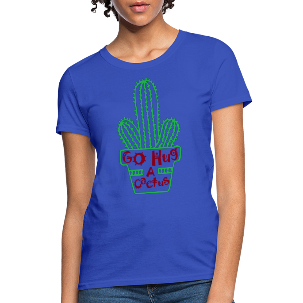Go Hug A Cactus Women's T-Shirt - royal blue