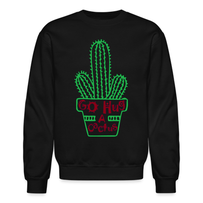 Go Hug A Cactus Sweatshirt - black