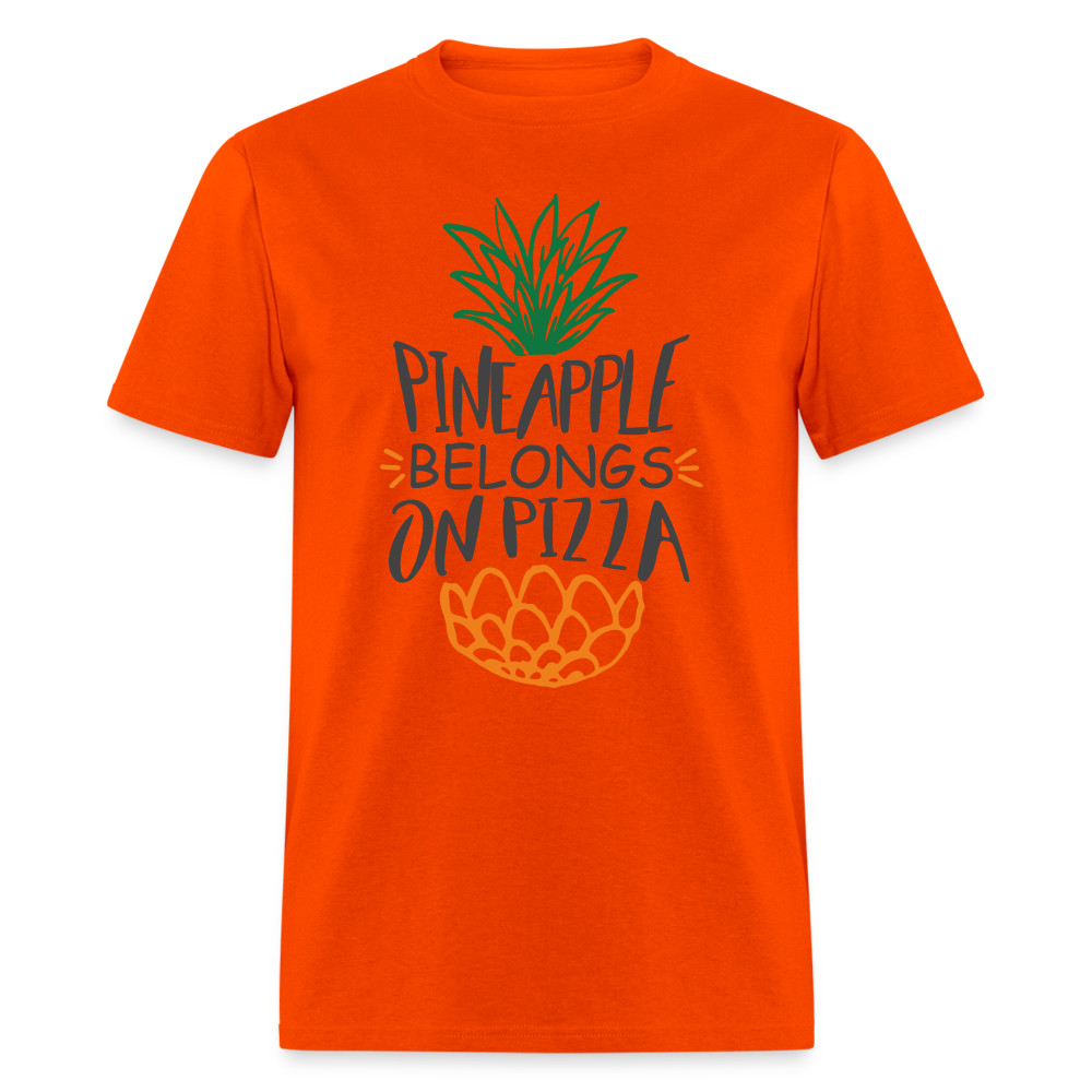 Pineapple Belongs On Pizza T-Shirt - orange