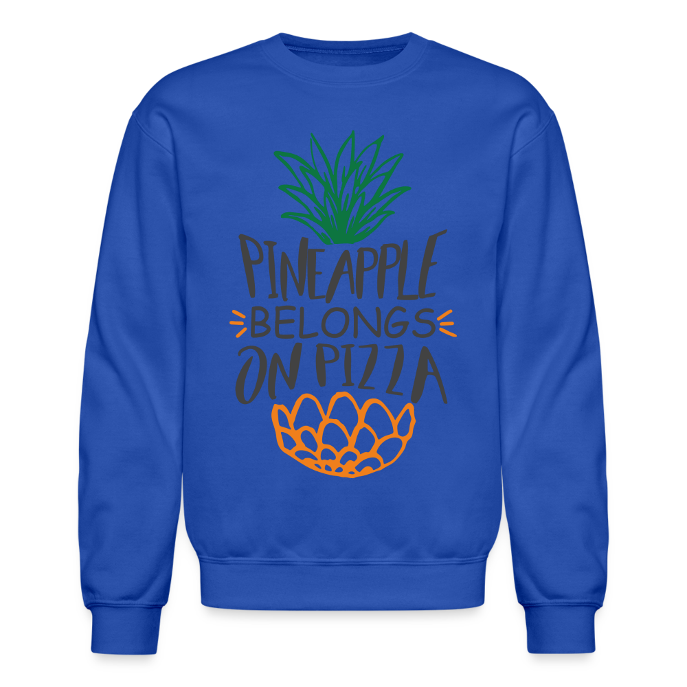 Pineapple Belongs On Pizza Sweatshirt - royal blue