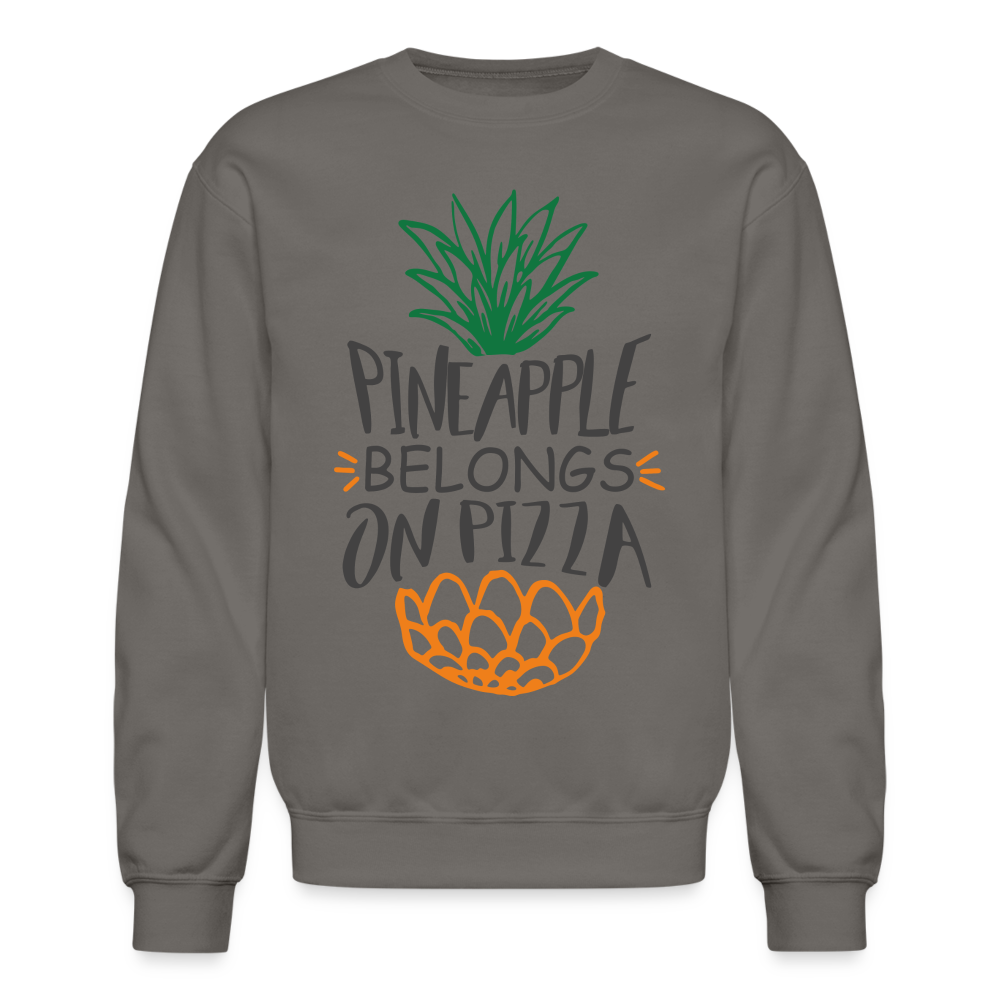 Pineapple Belongs On Pizza Sweatshirt - asphalt gray