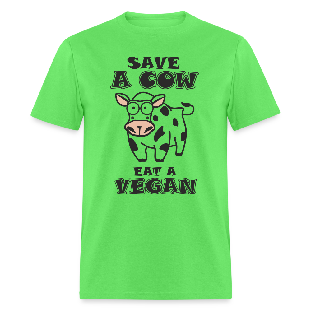 Save A Cow Eat A Vegan T-Shirt - kiwi