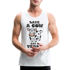 Save A Cow Eat A Vegan Men's Premium Tank Top