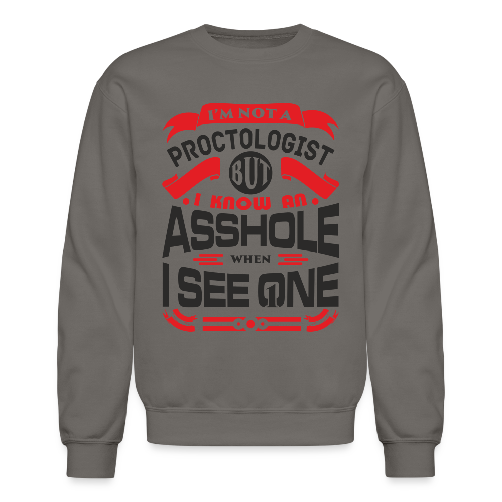 I'm Proctologist But I Know An Asshole When I See One Sweatshirt - asphalt gray