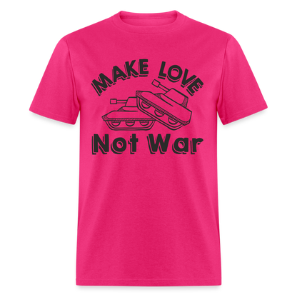 Make Love Not War T-Shirt - fuchsia