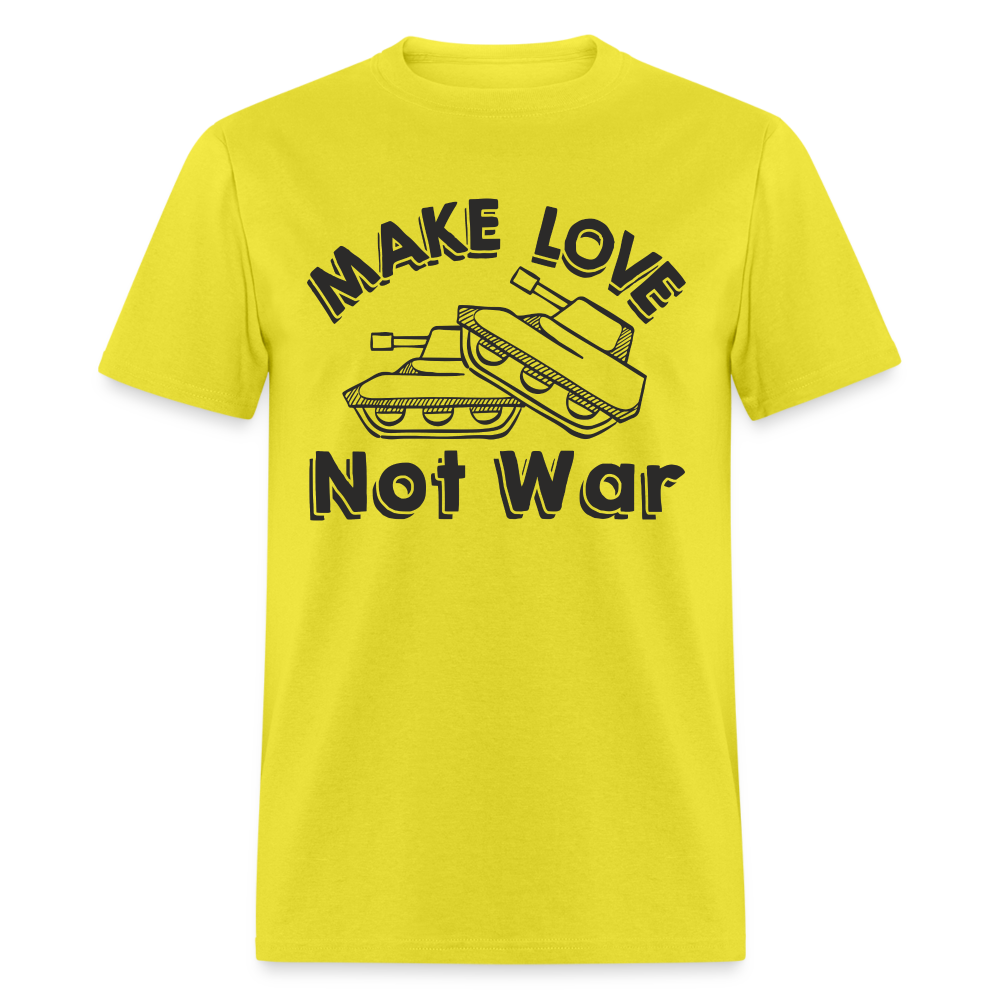 Make Love Not War T-Shirt - yellow