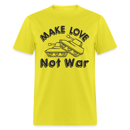 Make Love Not War T-Shirt - yellow