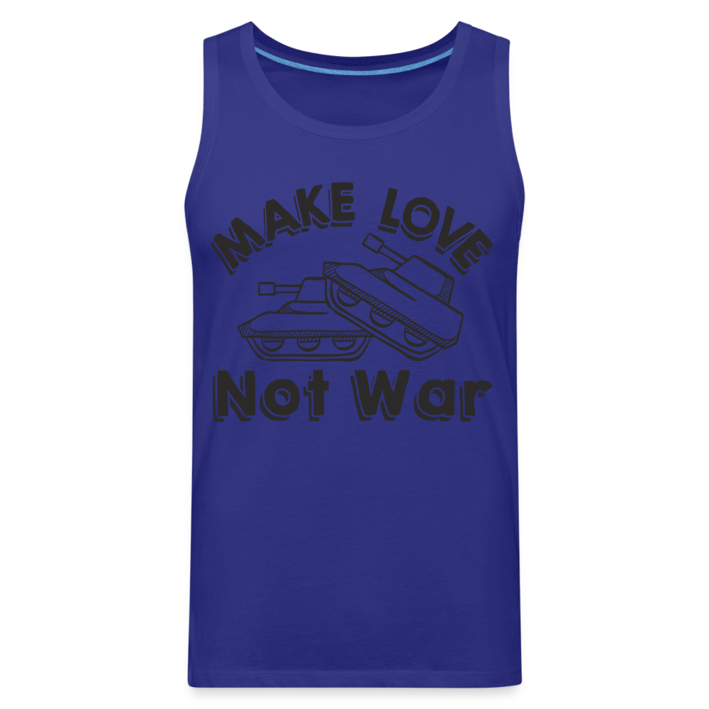 Make Love Not War Men’s Premium Tank - royal blue