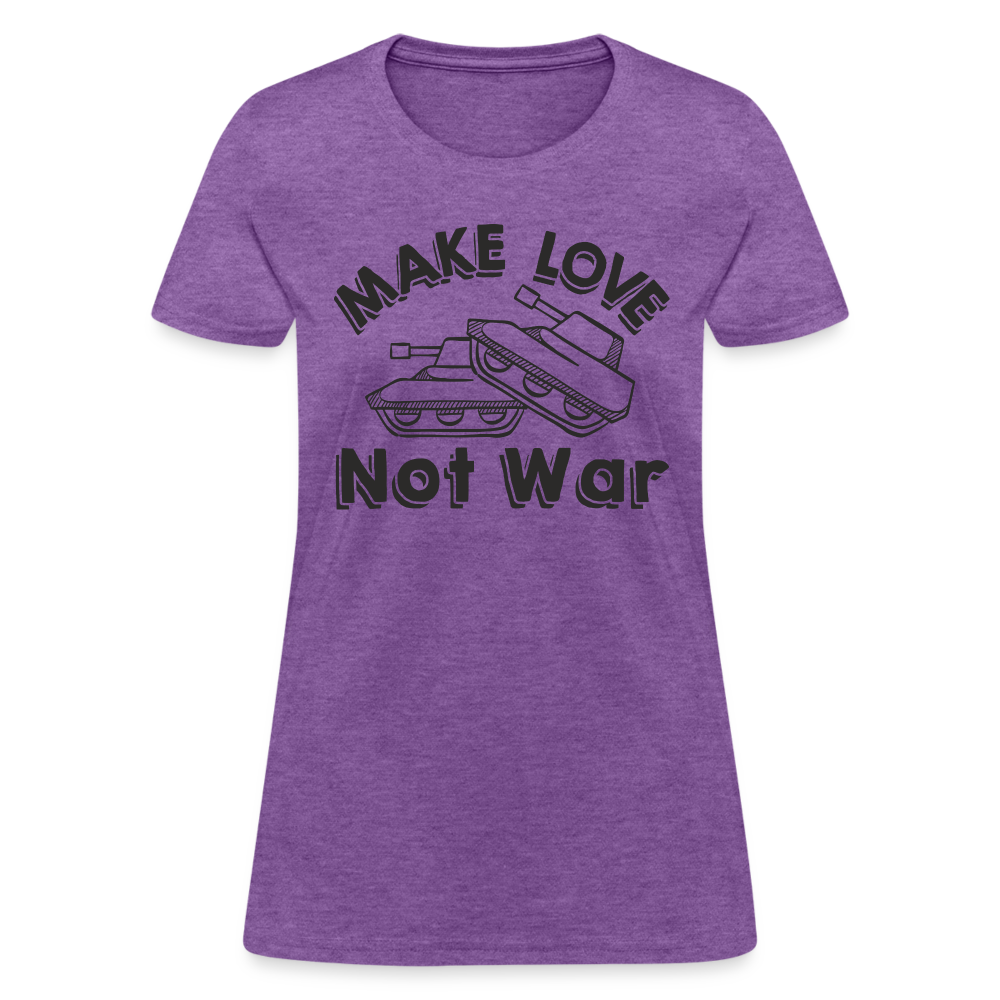 Make Love Not War Women's T-Shirt - purple heather