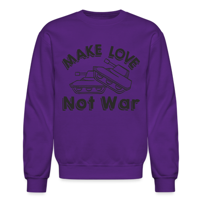 Make Love Not War Sweatshirt - purple