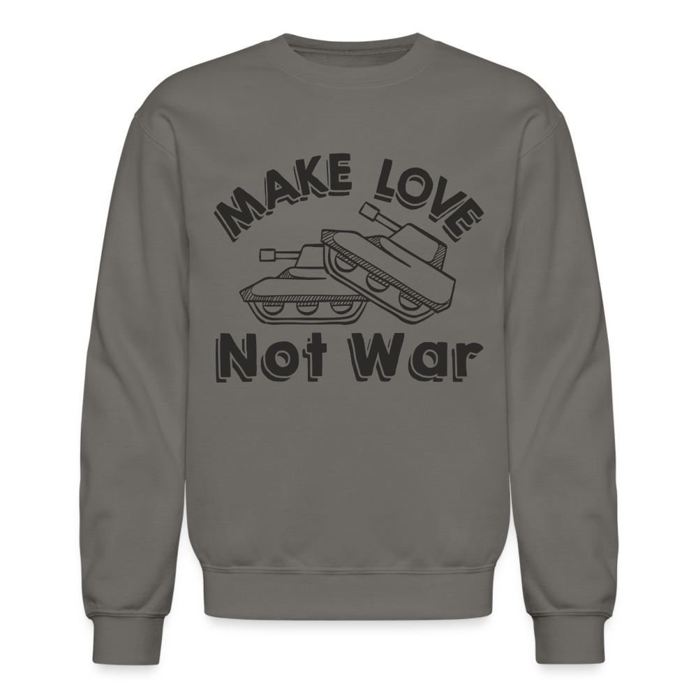 Make Love Not War Sweatshirt - asphalt gray