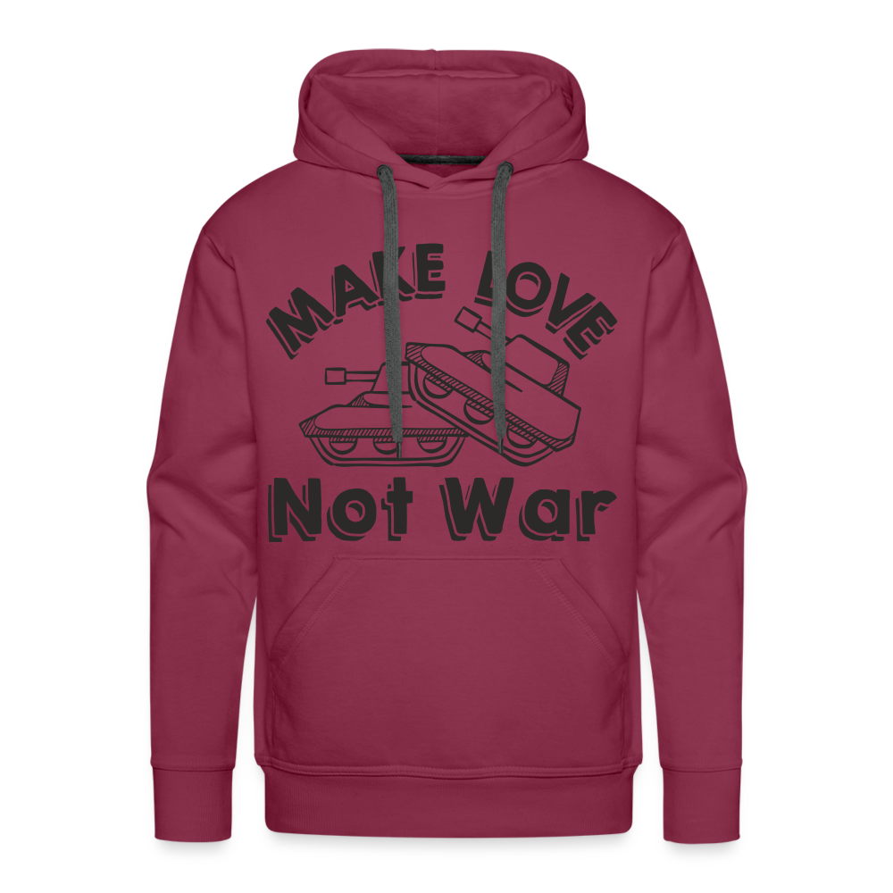Make Love Not War Men’s Premium Hoodie - burgundy