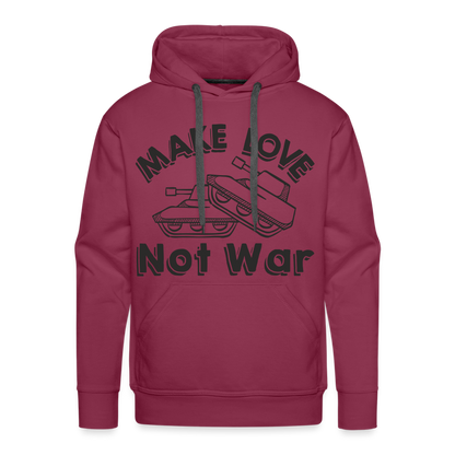 Make Love Not War Men’s Premium Hoodie - burgundy