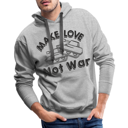 Make Love Not War Men’s Premium Hoodie - heather grey