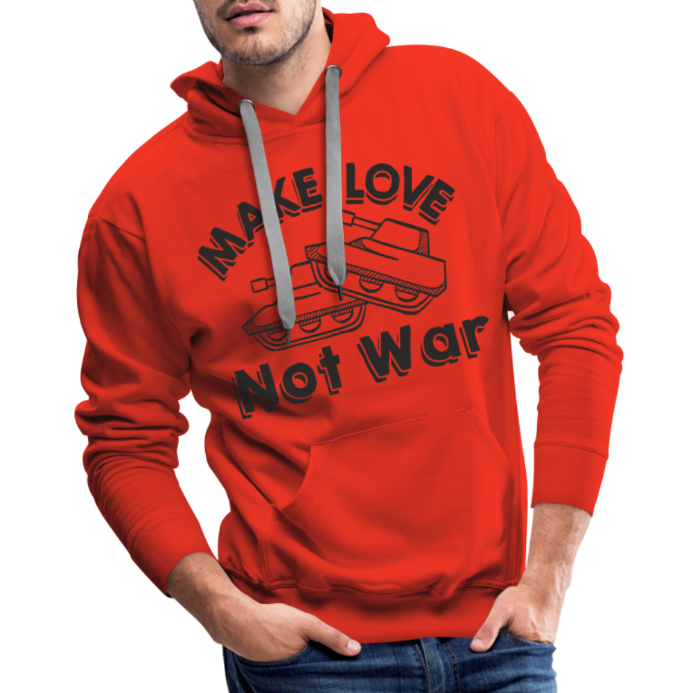 Make Love Not War Men’s Premium Hoodie - red